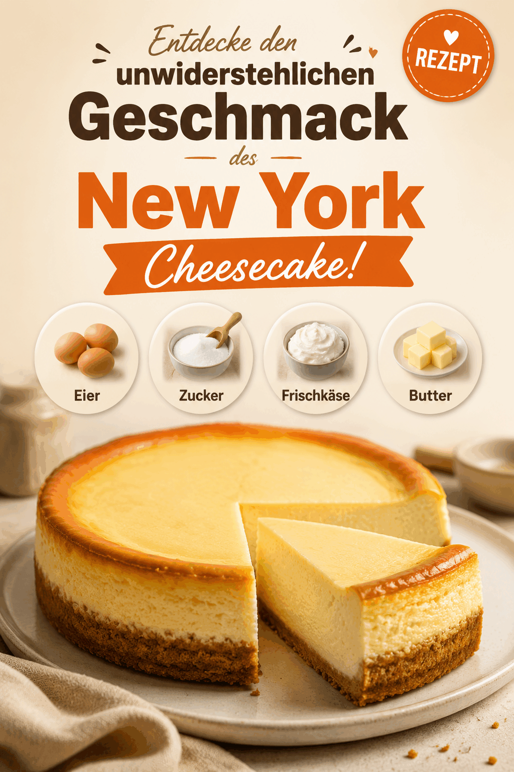 Entdecke den unwiderstehlichen Geschmack des New York Cheesecake!