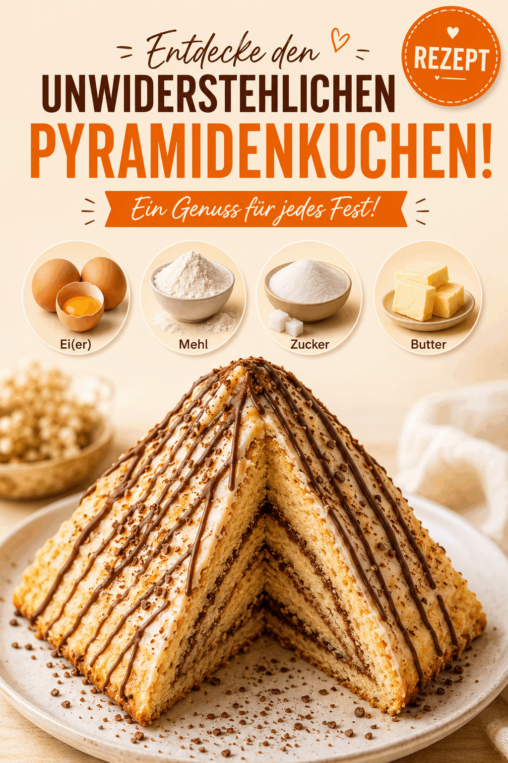 Entdecke den unwiderstehlichen Pyramidenkuchen!