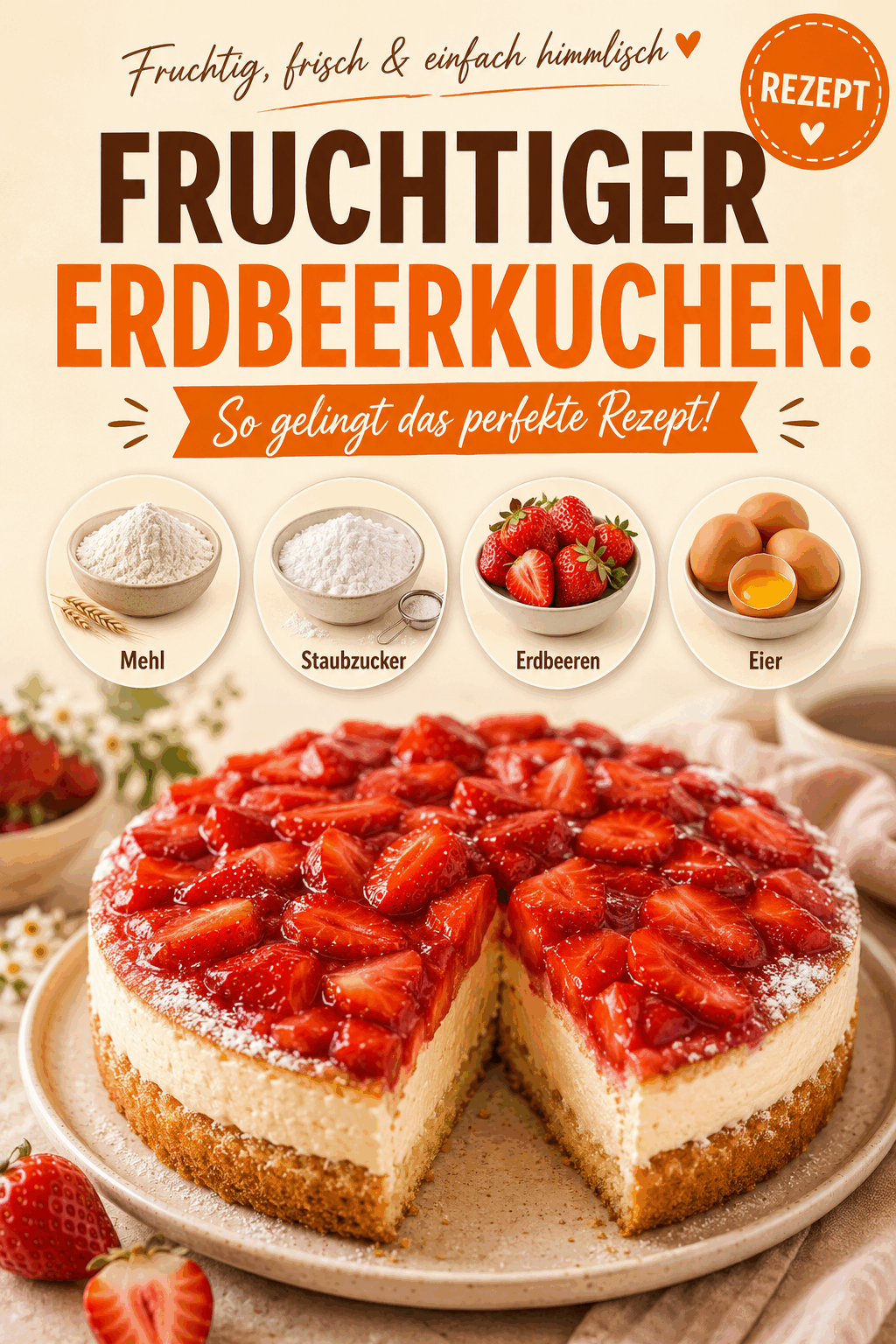Fruchtiger Erdbeerkuchen: So gelingt das perfekte Rezept!