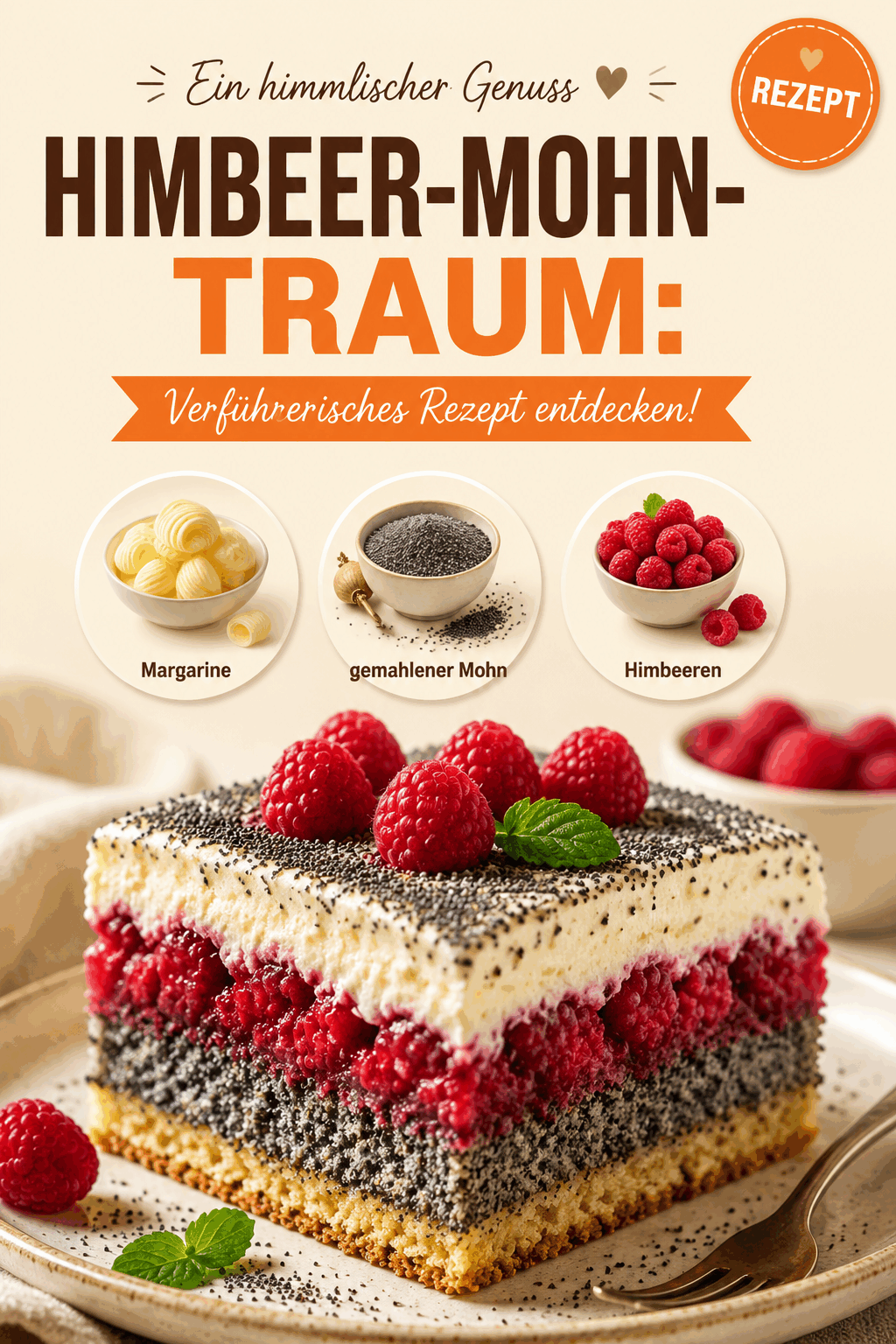 Himbeer-Mohn-Traum: Verführerisches Rezept entdecken!