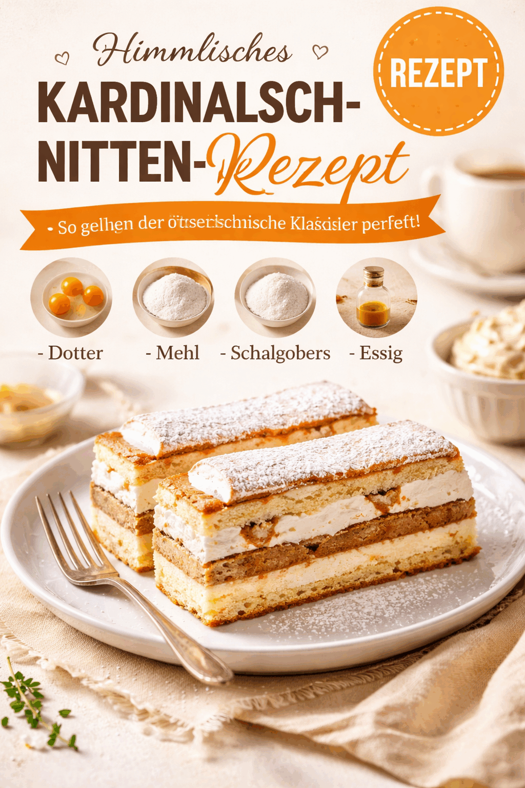 Himmlisches Kardinalschnitten-Rezept: So gelingt der österreichische Klassiker perfekt!