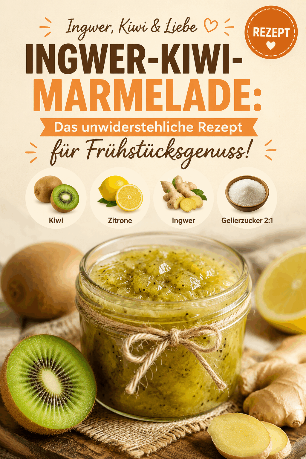 Ingwer-Kiwi-Marmelade: Das unwiderstehliche Rezept für Frühstücksgenuss!