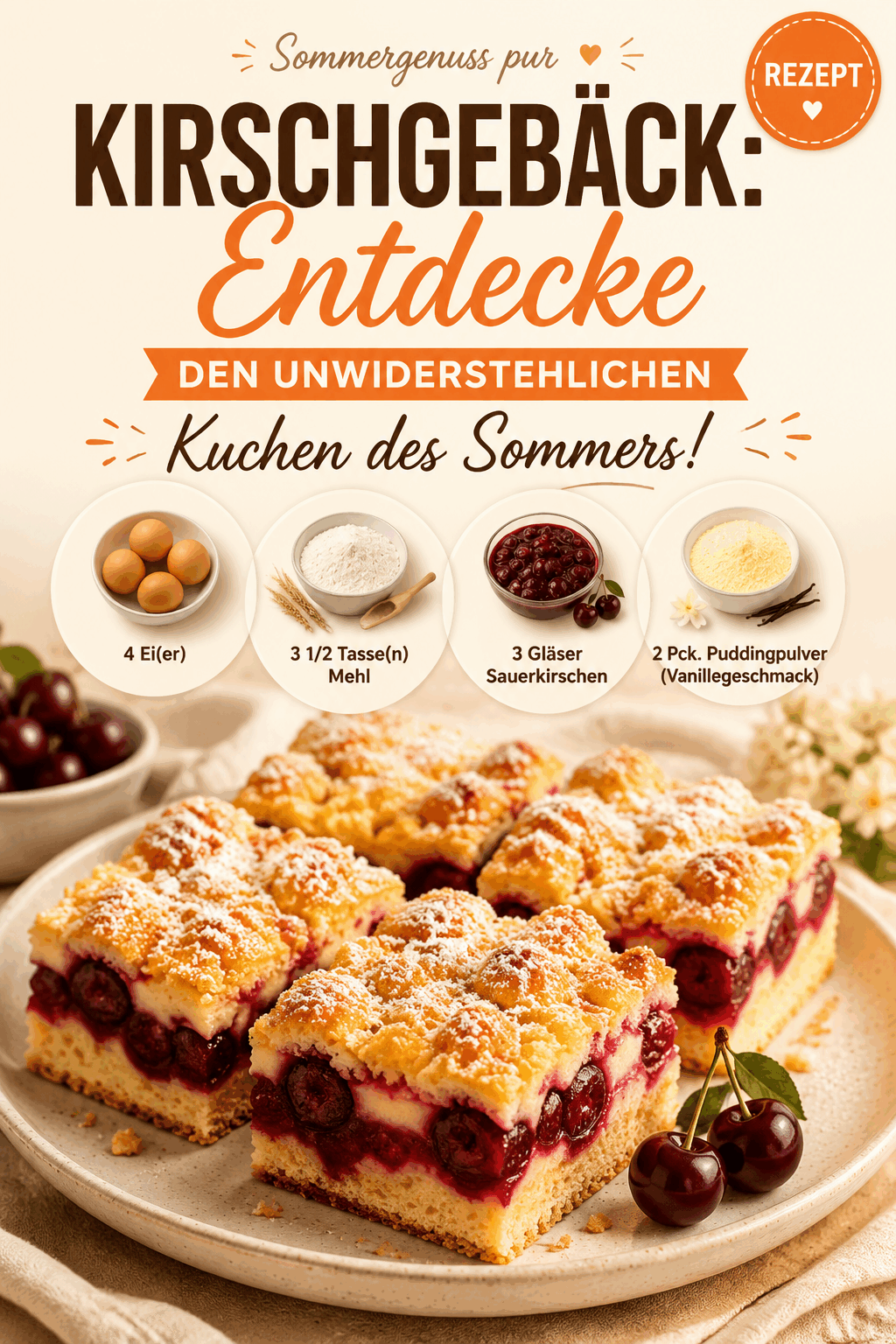 Kirschgebäck: Entdecke den unwiderstehlichen Kuchen des Sommers!