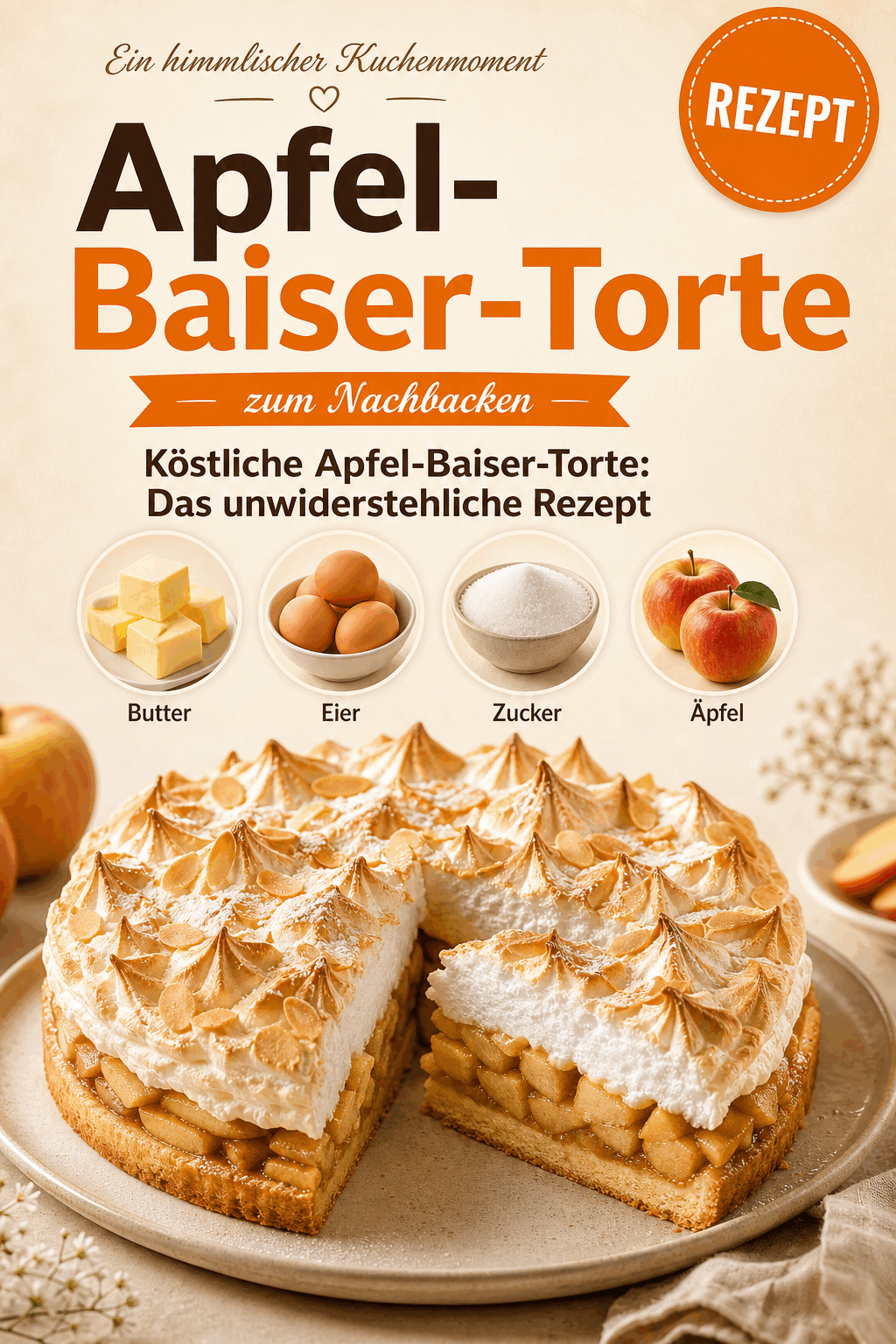 Köstliche Apfel-Baiser-Torte: Das unwiderstehliche Rezept zum Nachbacken!