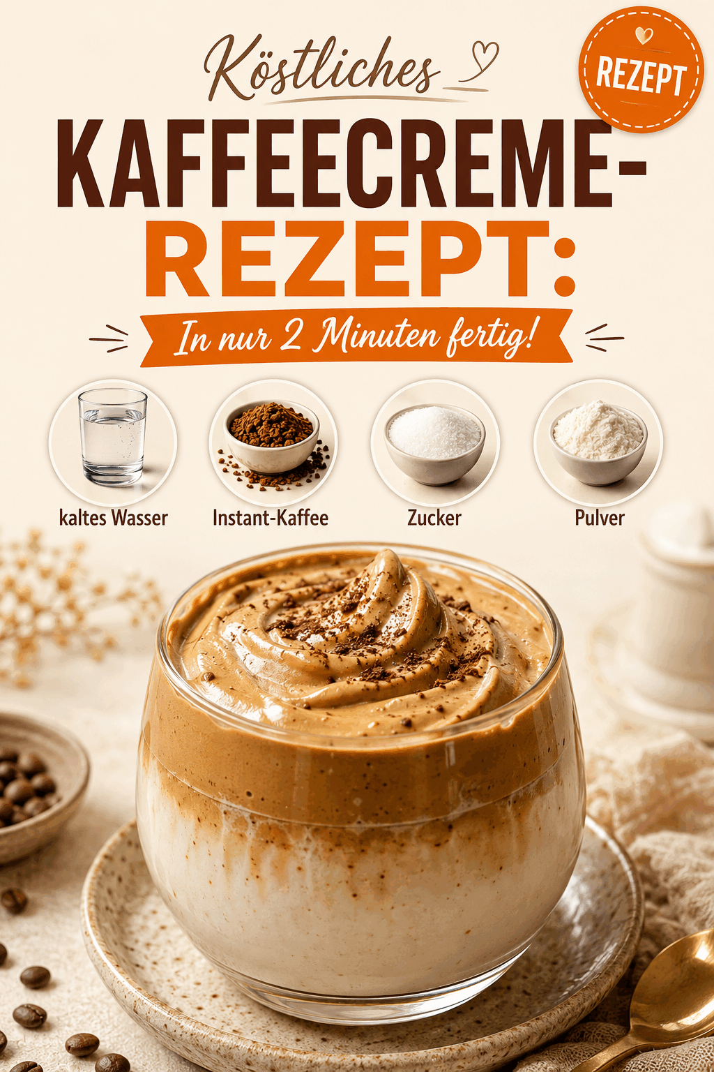 Köstliches Kaffeecreme-Rezept: In nur 2 Minuten fertig!