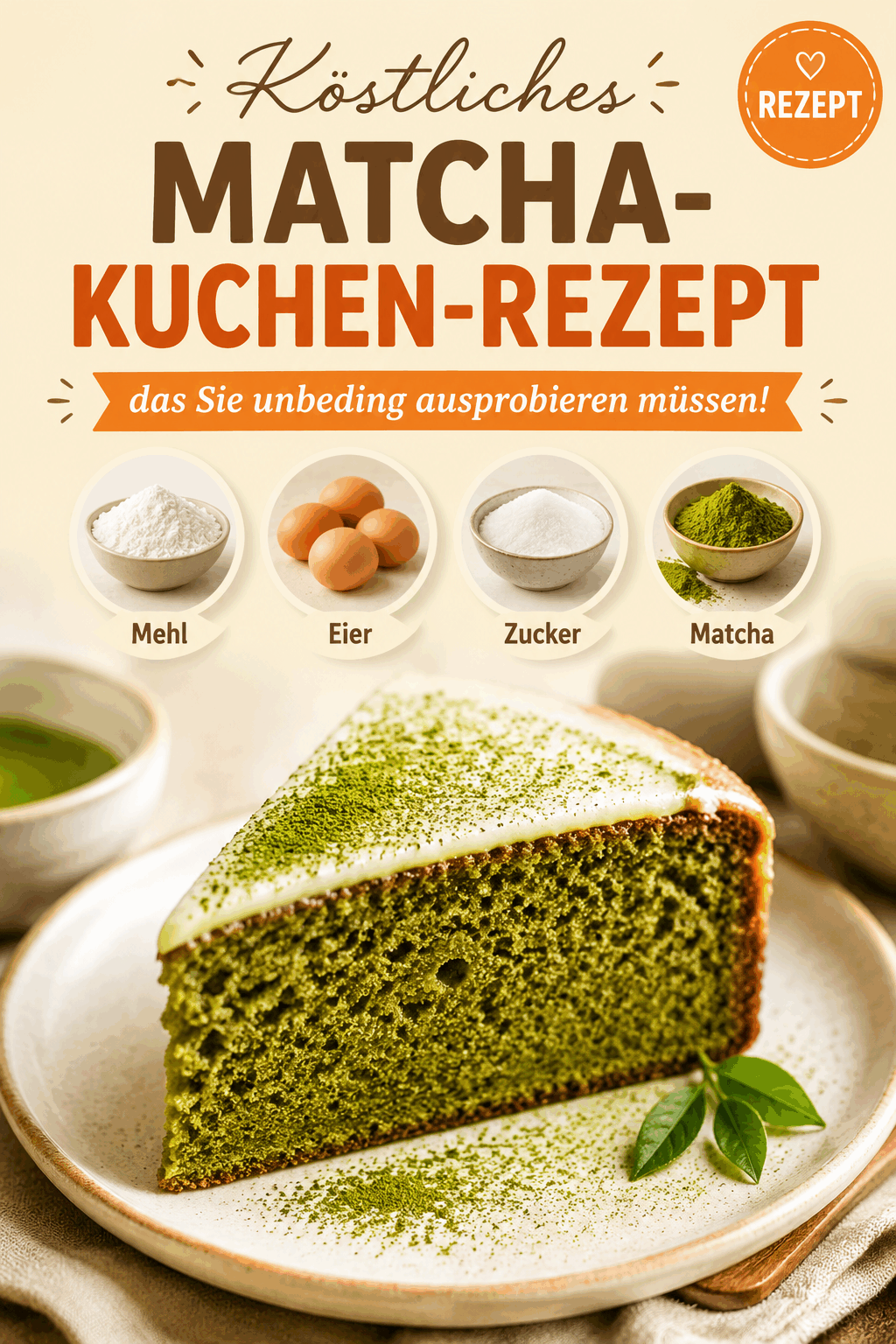 Köstliches Matcha-Kuchen-Rezept, das Sie unbedingt ausprobieren müssen!