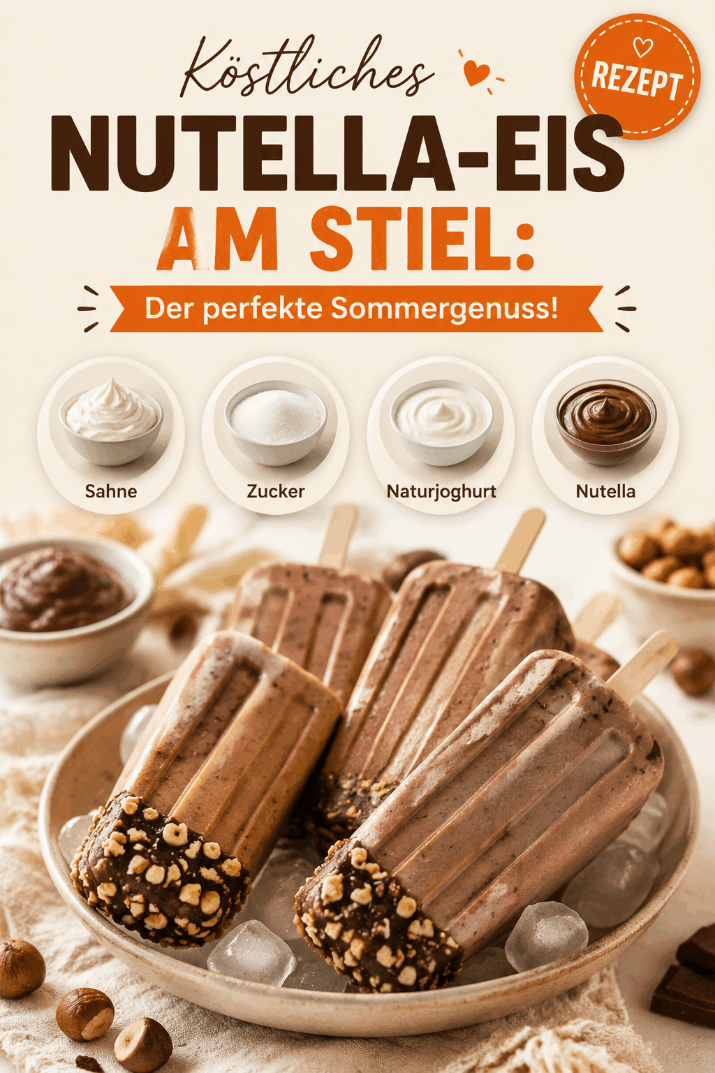 Köstliches Nutella-Eis am Stiel: Der perfekte Sommergenuss!