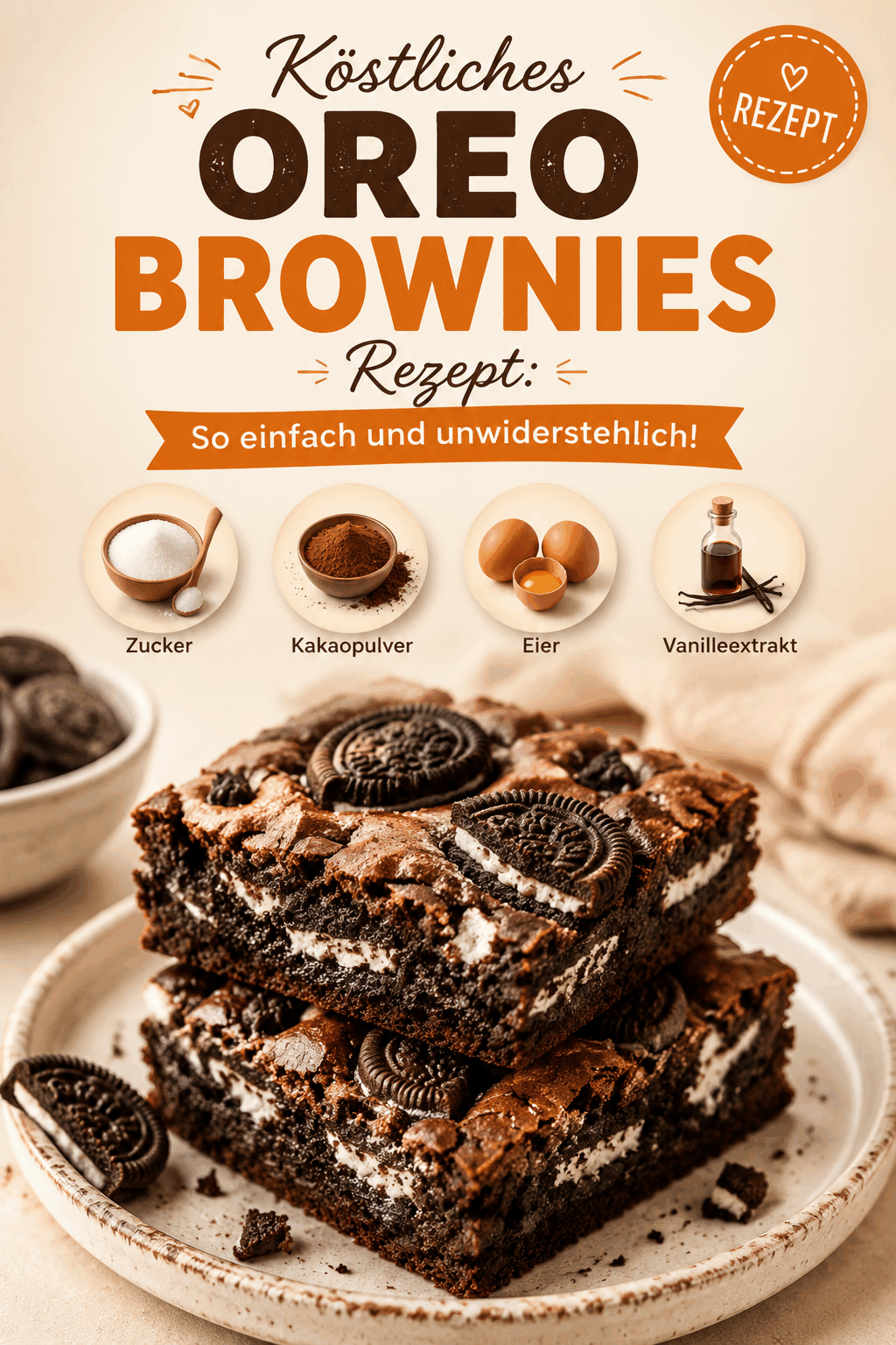 Köstliches Oreo Brownies Rezept: So einfach und unwiderstehlich!