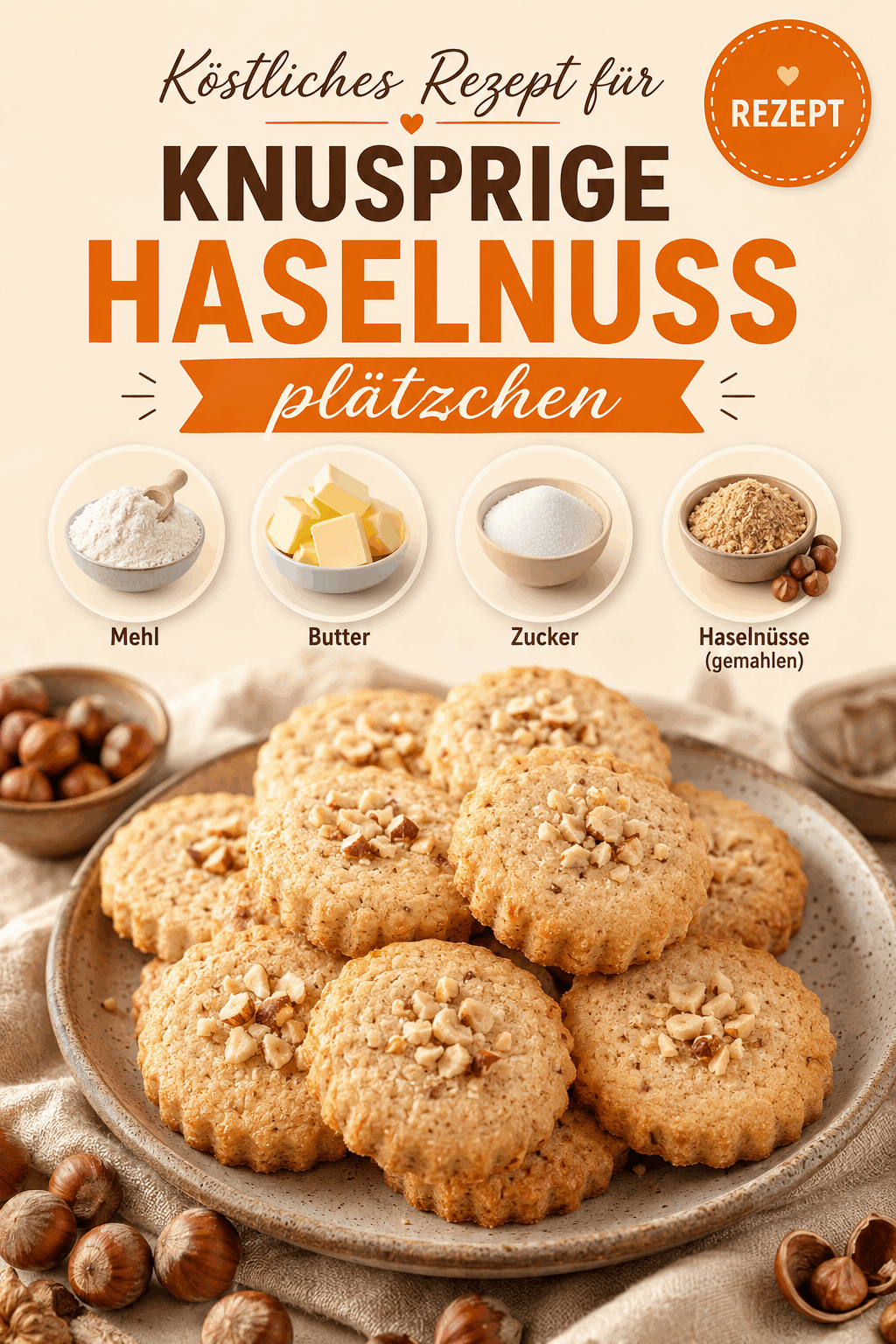 Köstliches Rezept für knusprige Haselnussplätzchen
