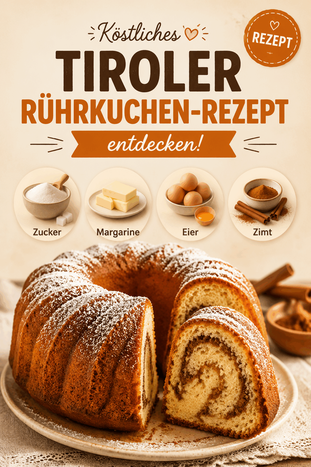 Köstliches Tiroler Rührkuchen-Rezept entdecken!