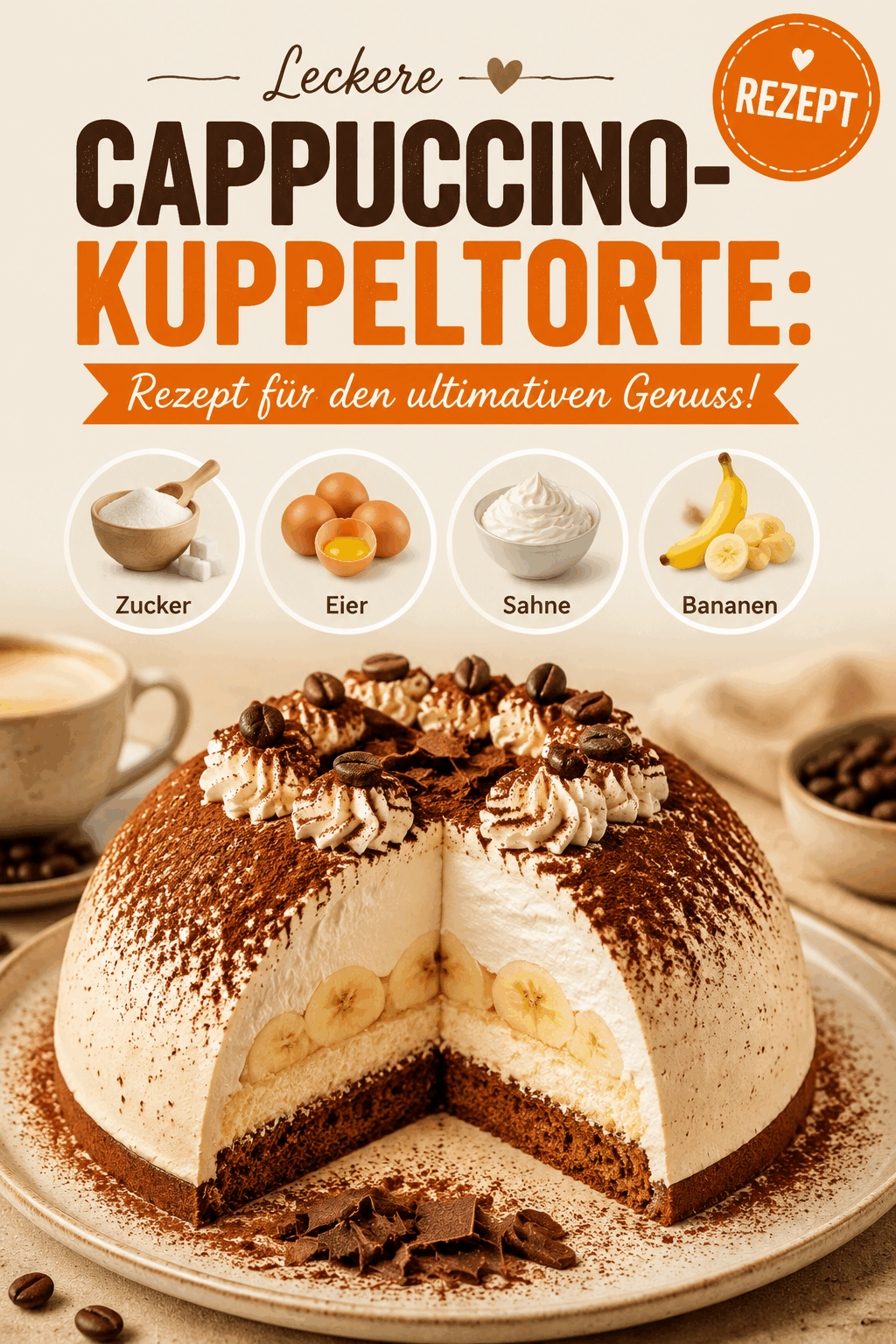 Leckere Cappuccino-Kuppeltorte: Rezept für den ultimativen Genuss!
