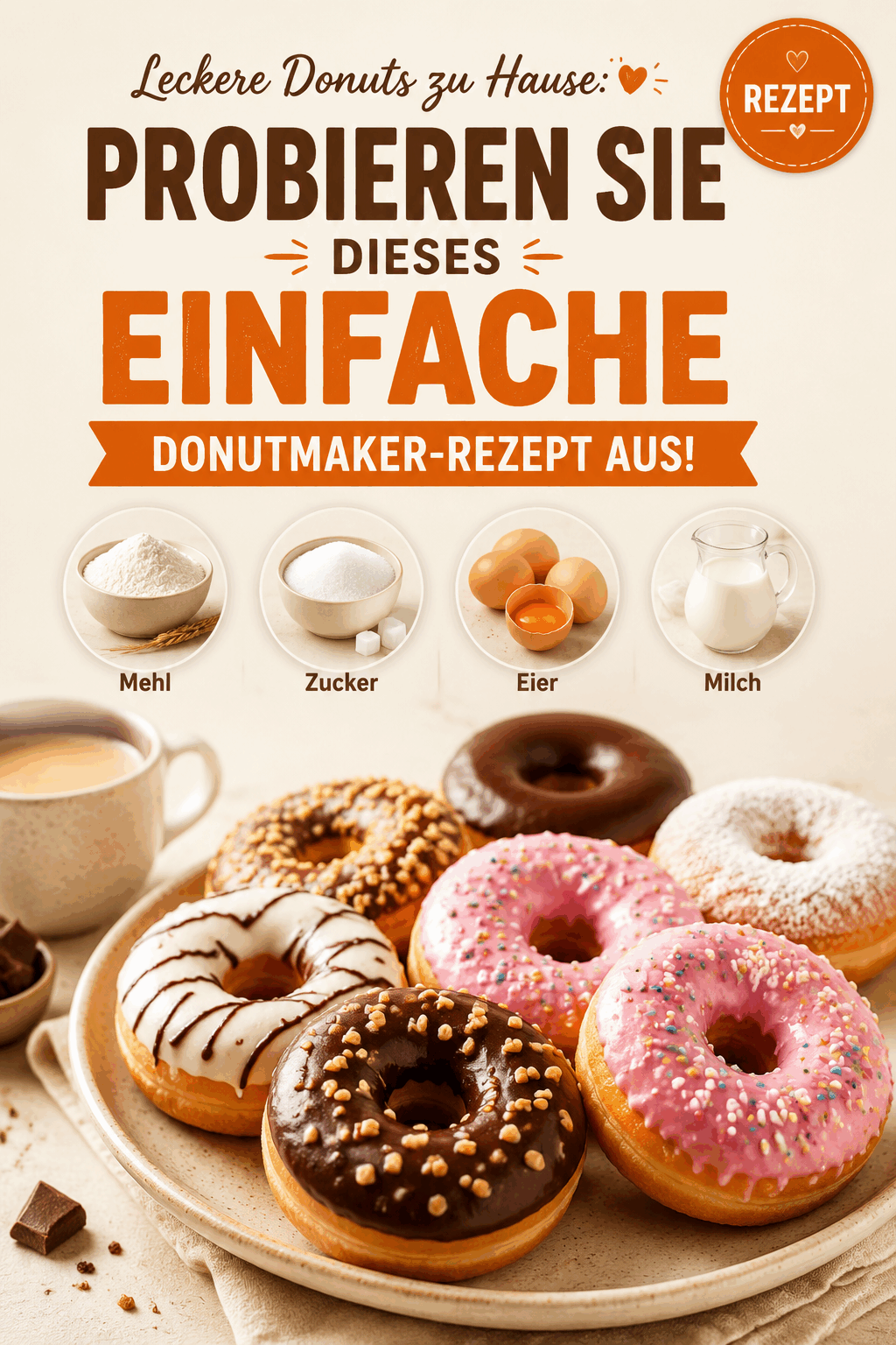 Leckere Donuts zu Hause: Probieren Sie dieses einfache Donutmaker-Rezept aus!