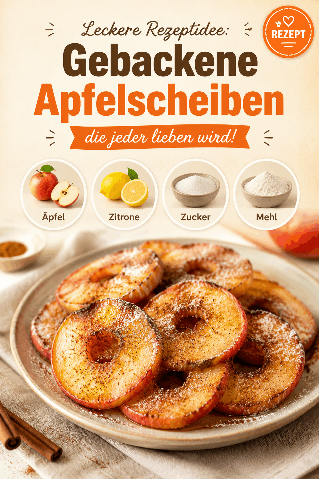 Leckere Rezeptidee: Gebackene Apfelscheiben, die jeder lieben wird!
