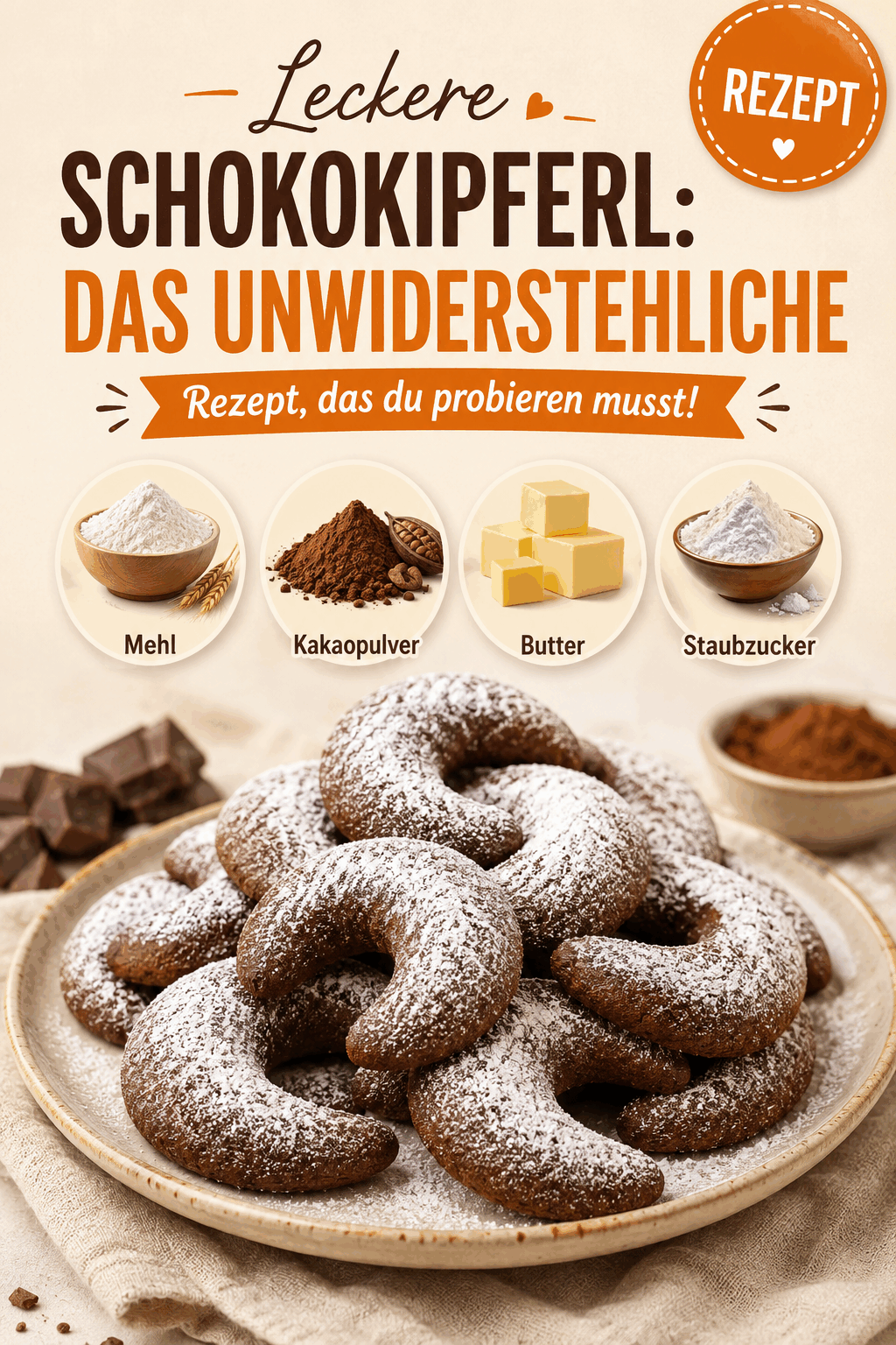 Leckere Schokokipferl: Das unwiderstehliche Rezept, das du probieren musst!