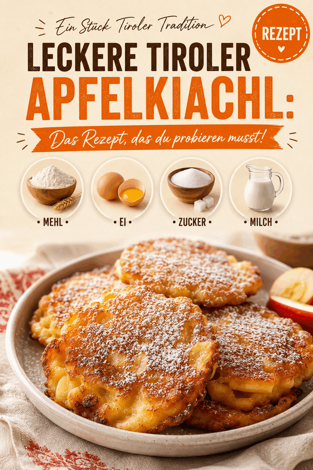 Leckere Tiroler Apfelkiachl: Das Rezept, das du probieren musst!