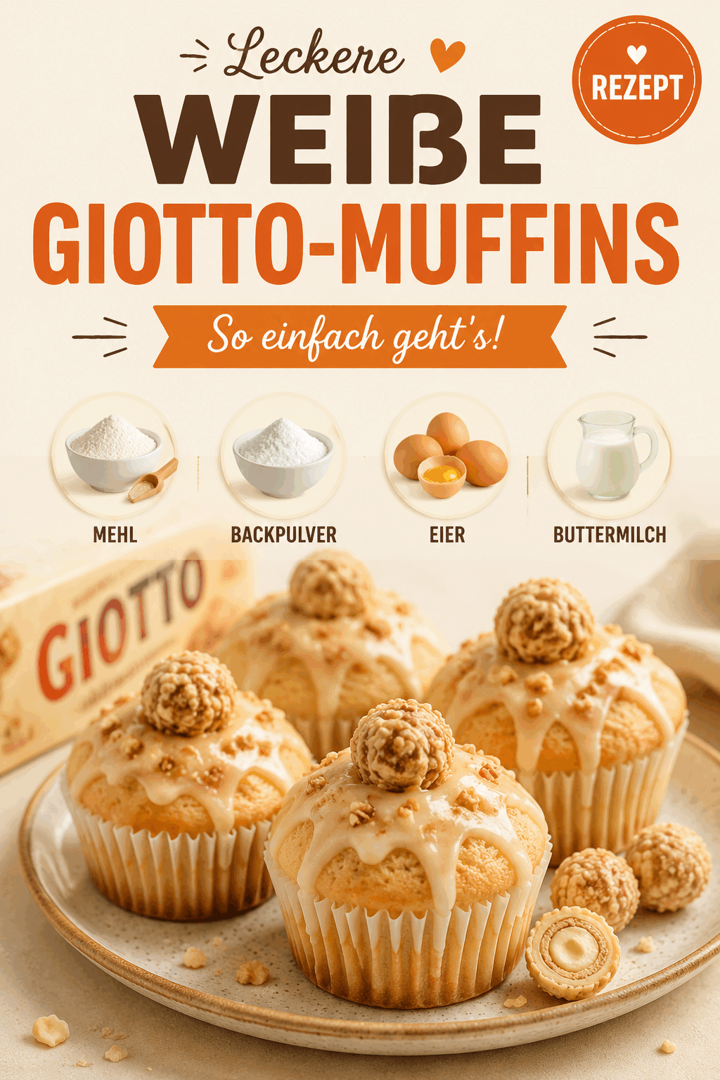 Leckere Weiße Giotto-Muffins: So einfach geht's!