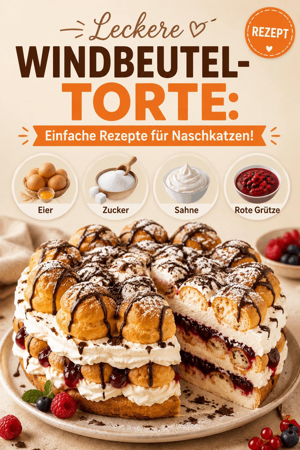 Leckere Windbeutel-Torte: Einfache Rezepte für Naschkatzen!