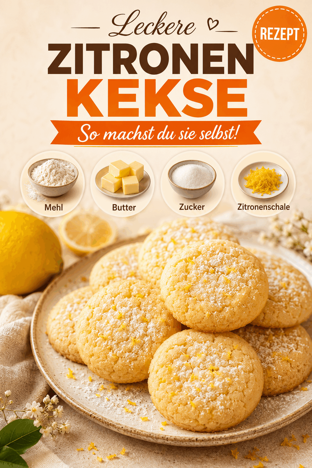 Leckere Zitronenkekse: So machst du sie selbst!