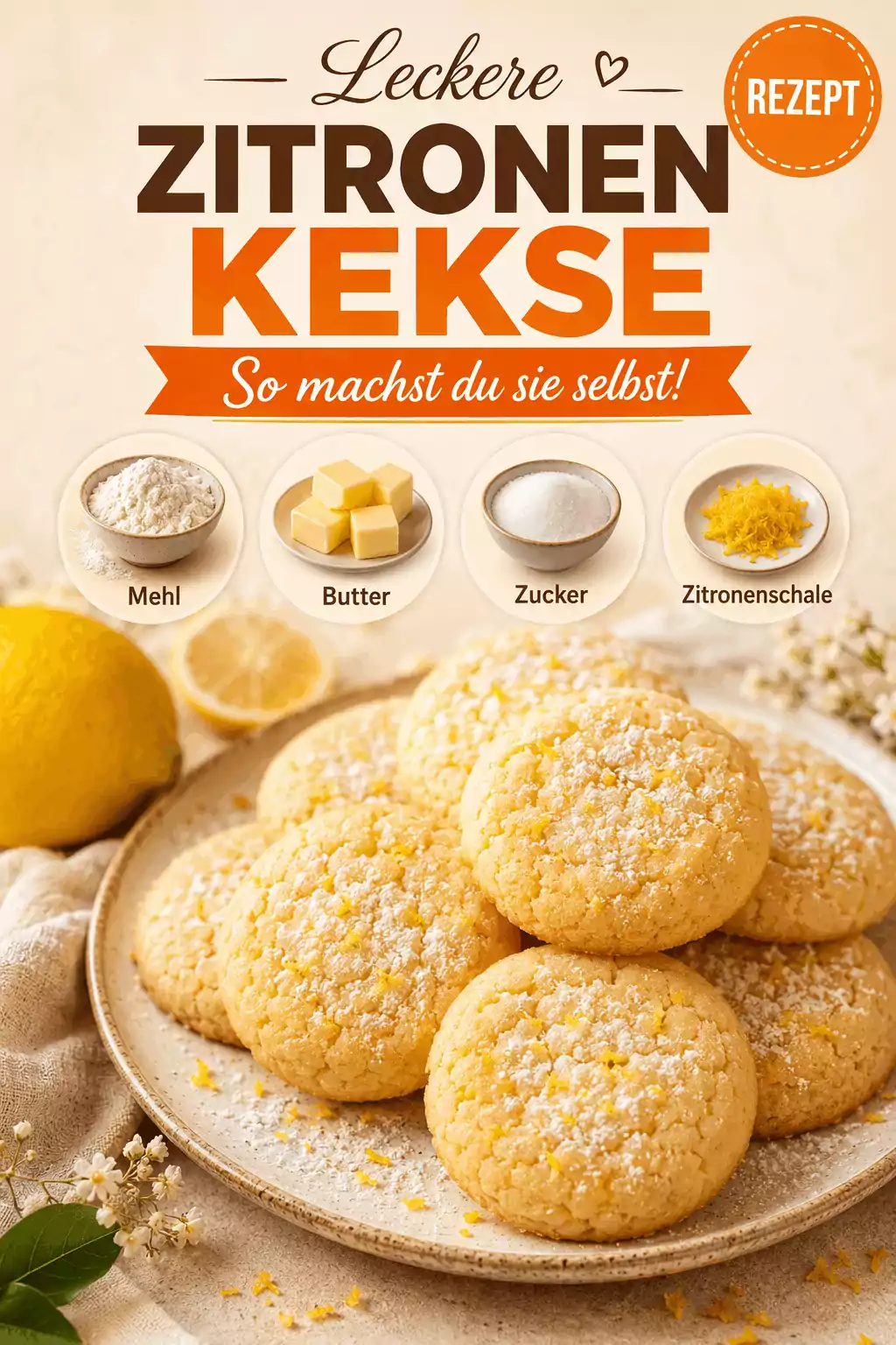 Leckere Zitronenkekse: So machst du sie selbst!