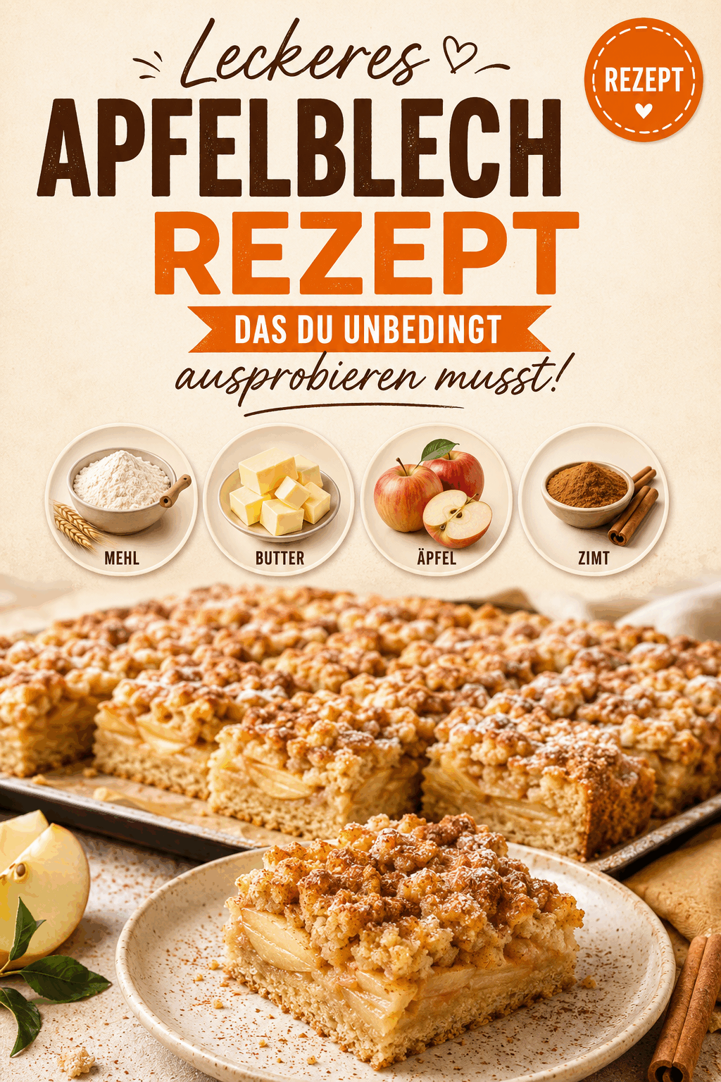 Leckeres Apfelblech Rezept, das du unbedingt ausprobieren musst!
