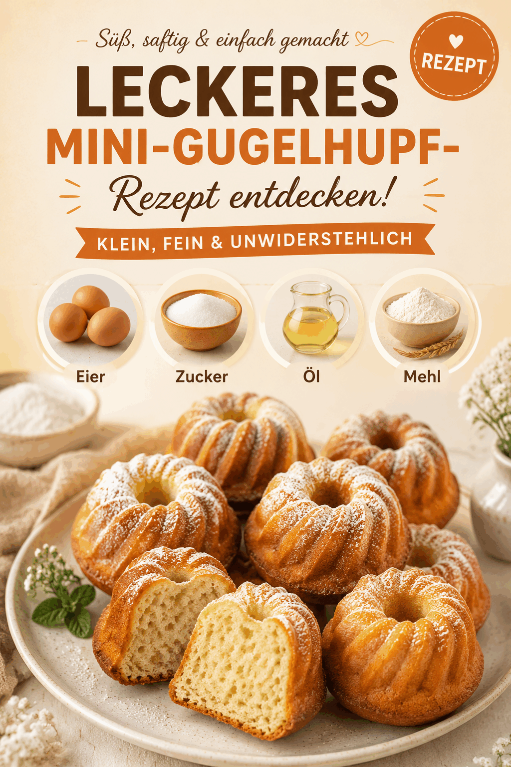 Leckeres Mini-Gugelhupf-Rezept entdecken!