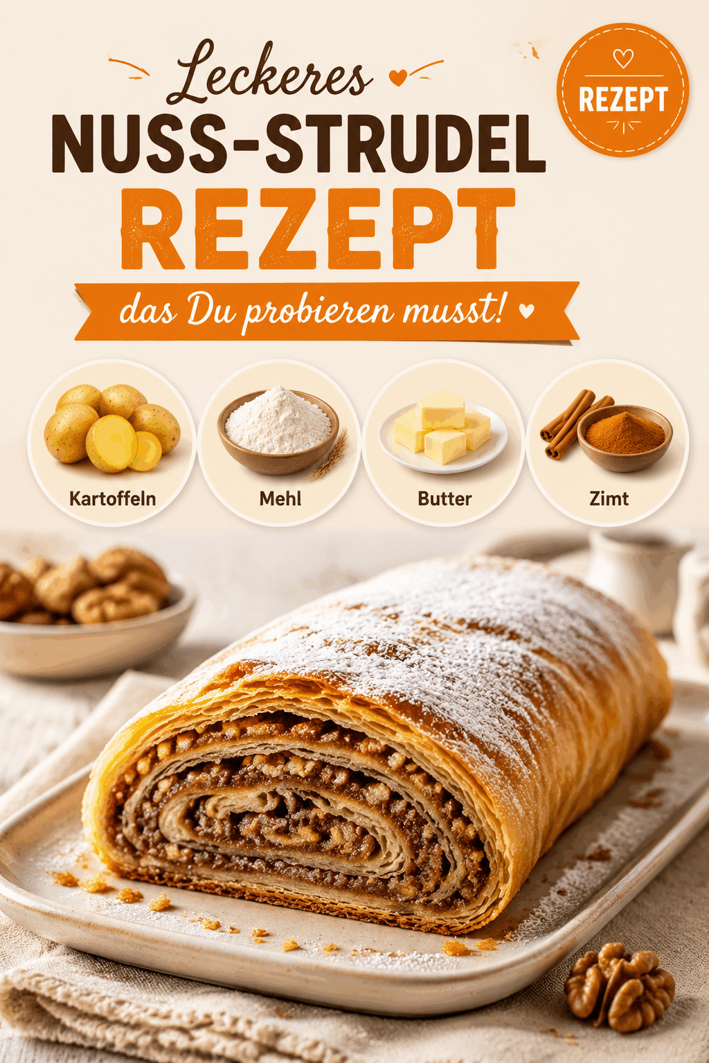 Leckeres Nuss-Strudel Rezept, das Du probieren musst!
