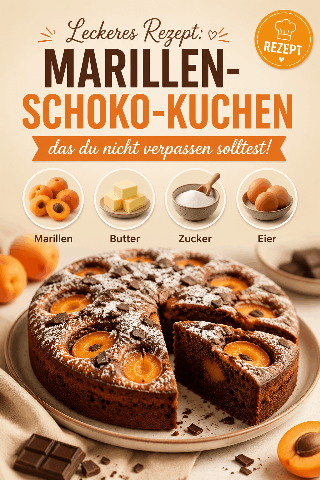Leckeres Rezept: Marillen-Schoko-Kuchen, das du nicht verpassen solltest!