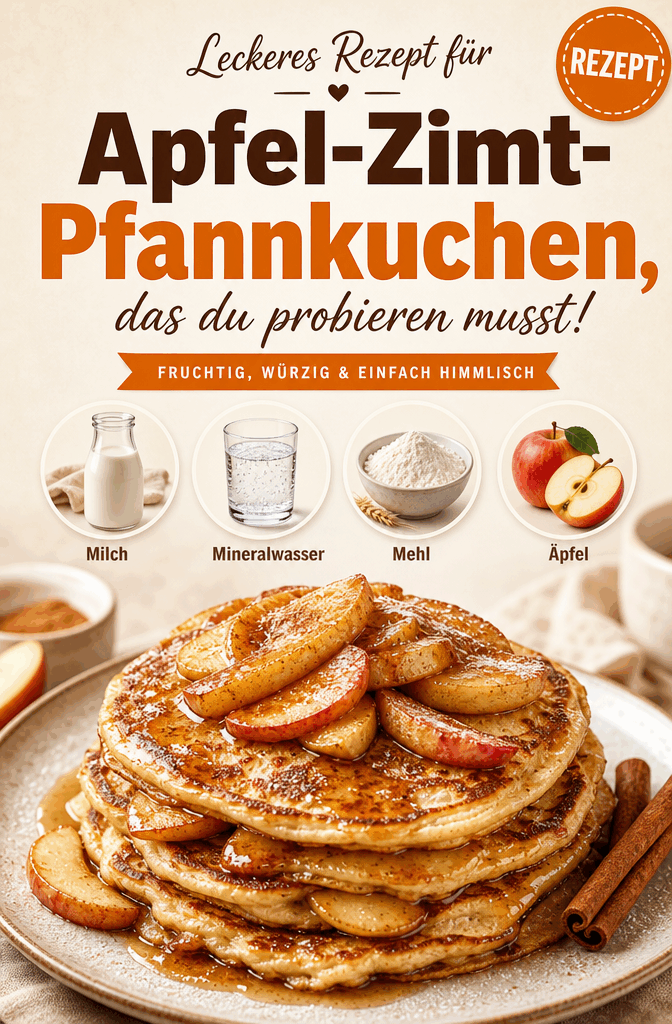 Leckeres Rezept für Apfel-Zimt-Pfannkuchen, das du probieren musst!