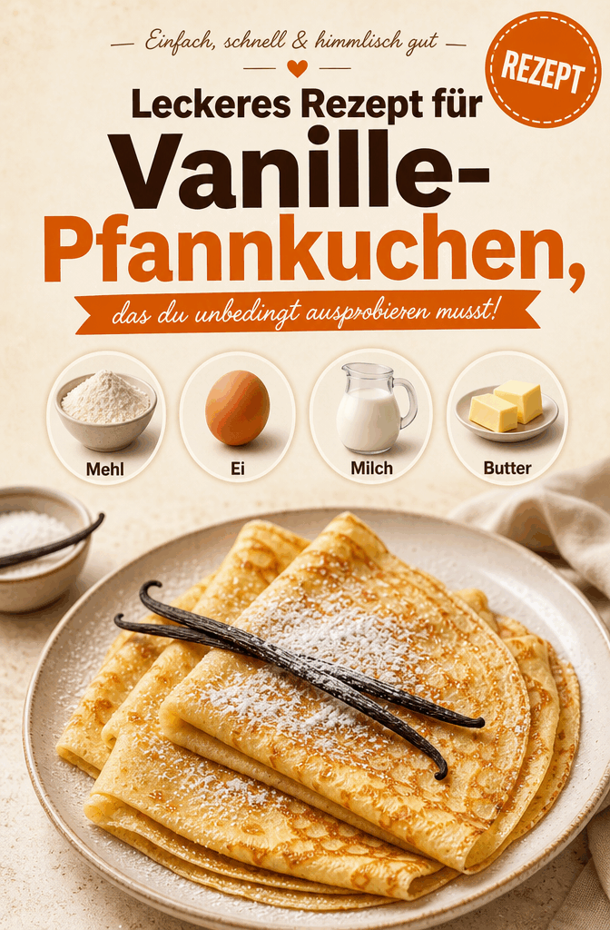 Leckeres Rezept für Vanille-Pfannkuchen, das du unbedingt ausprobieren musst!