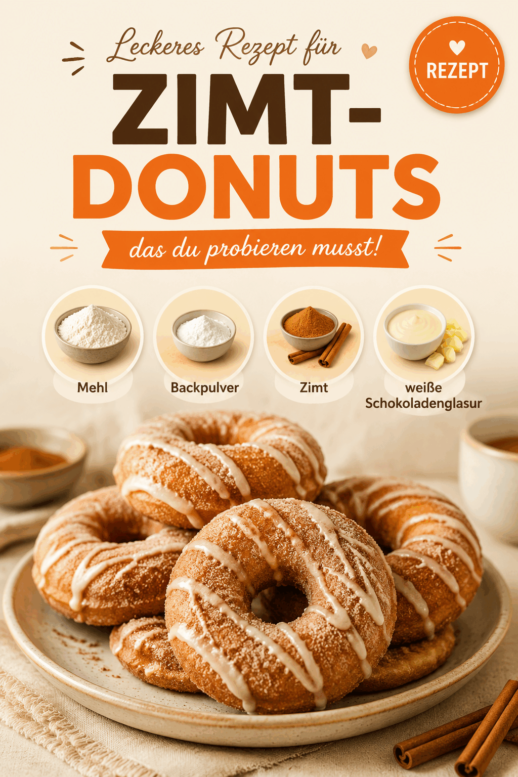 Leckeres Rezept für Zimt-Donuts, das du probieren musst!