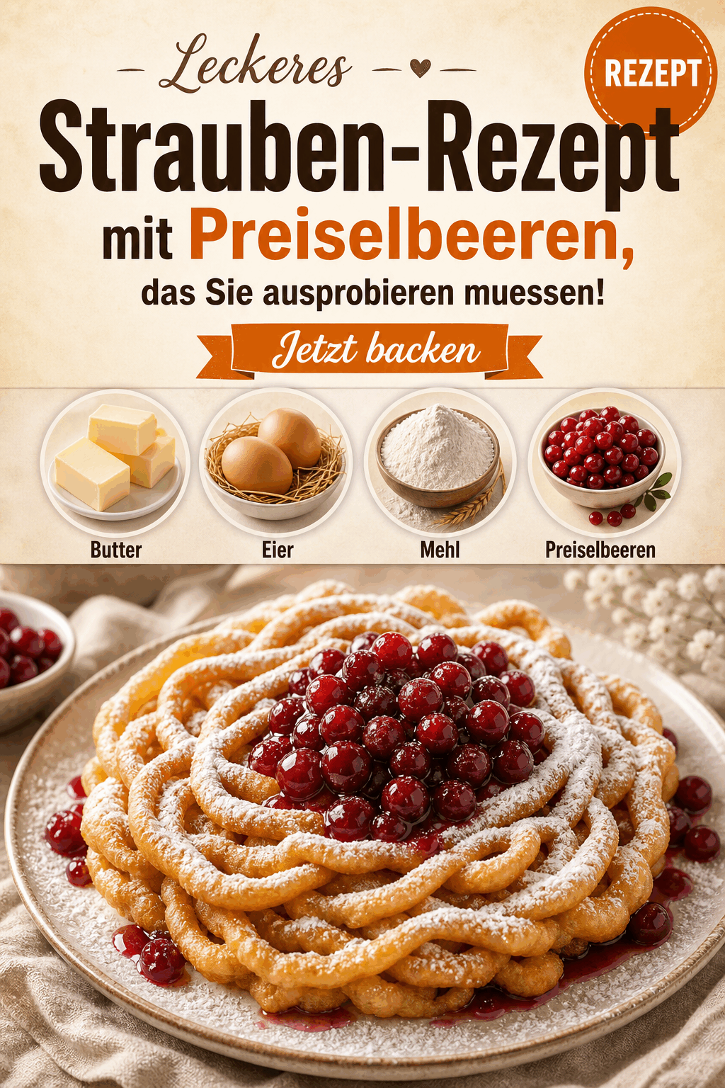 Leckeres Strauben-Rezept mit Preiselbeeren, das Sie ausprobieren müssen!