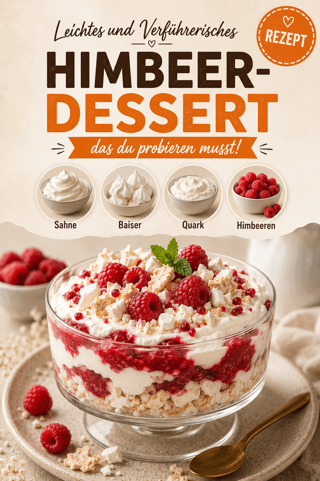 Leichtes und Verführerisches Himbeer-Dessert, das du probieren musst!