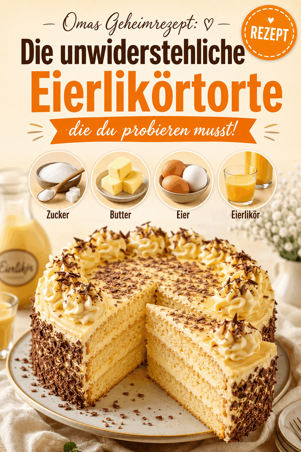 Omas Geheimrezept: Die unwiderstehliche Eierlikörtorte, die du probieren musst!