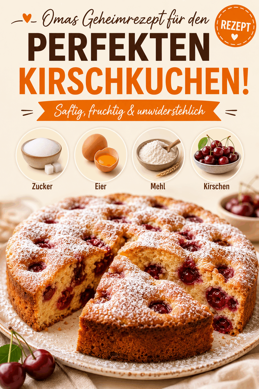 Omas Geheimrezept für den perfekten Kirschkuchen!