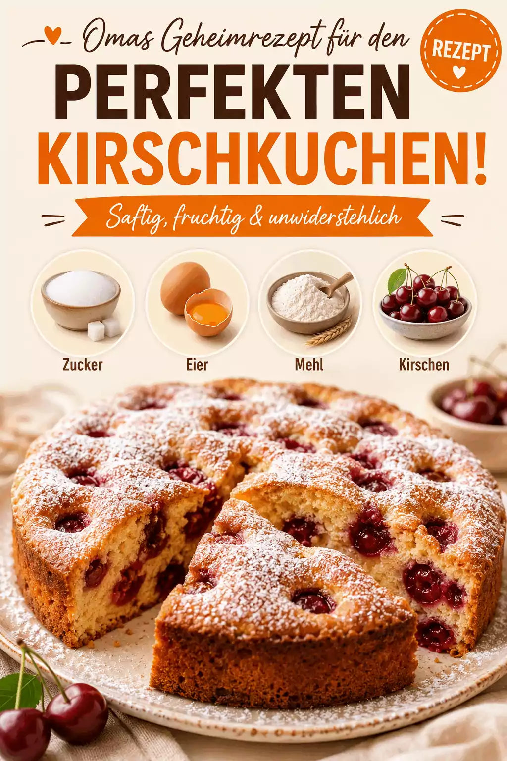 Omas Geheimrezept für den perfekten Kirschkuchen!