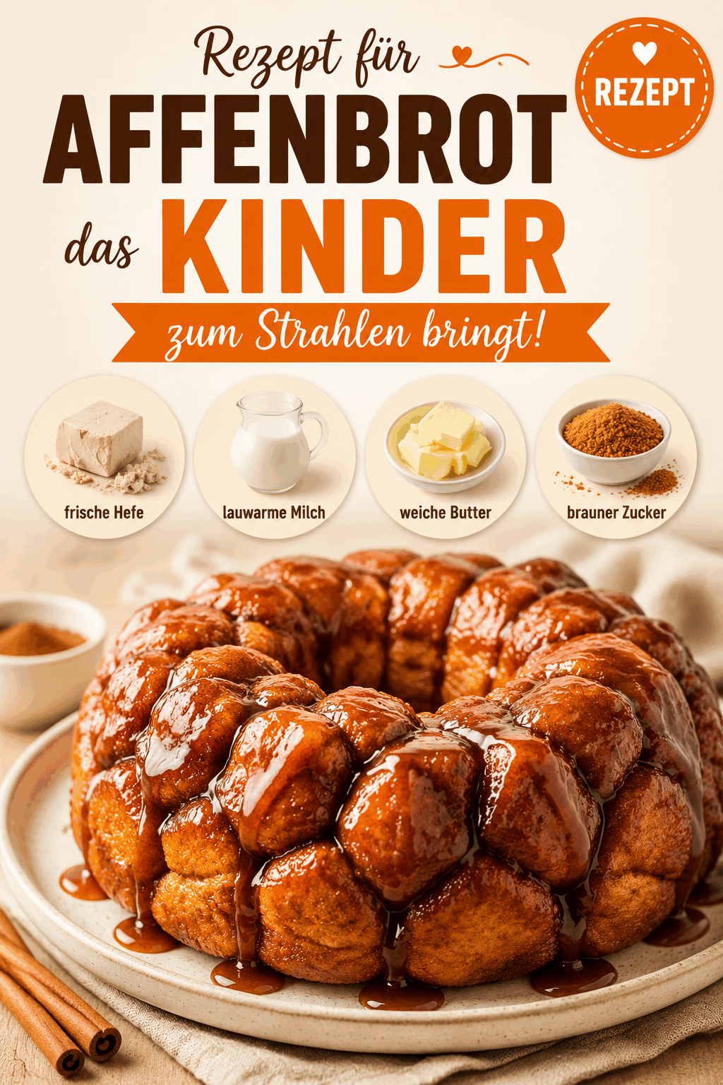 Rezept für Affenbrot, das Kinder zum Strahlen bringt!