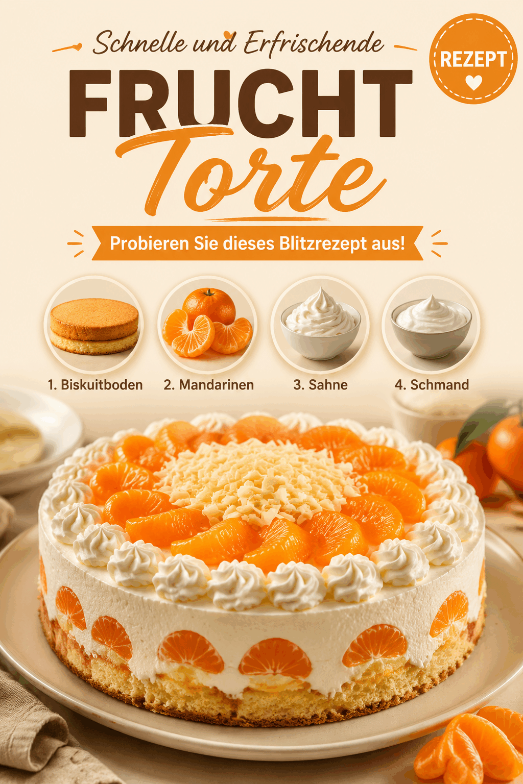 Schnelle und Erfrischende Fruchttorte – Probieren Sie dieses Blitzrezept aus!