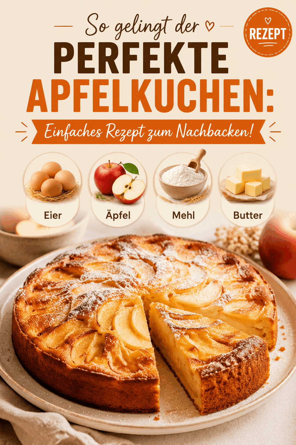 So gelingt der perfekte Apfelkuchen: Einfaches Rezept zum Nachbacken!