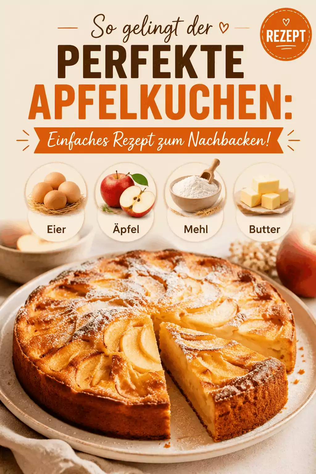 So gelingt der perfekte Apfelkuchen: Einfaches Rezept zum Nachbacken!