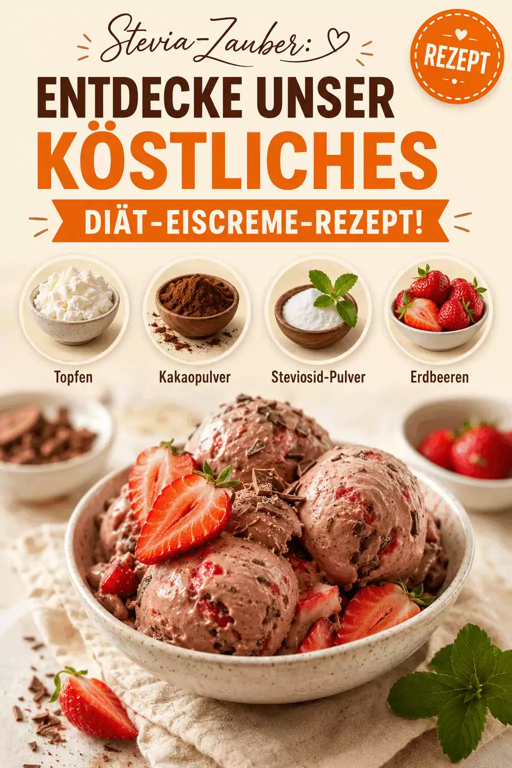 Stevia-Zauber: Entdecke unser köstliches Diät-Eiscreme-Rezept!