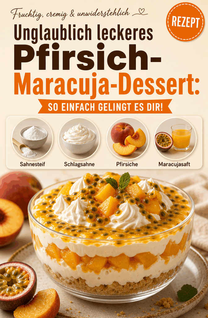 Unglaublich leckeres Pfirsich-Maracuja-Dessert: So einfach gelingt es dir!