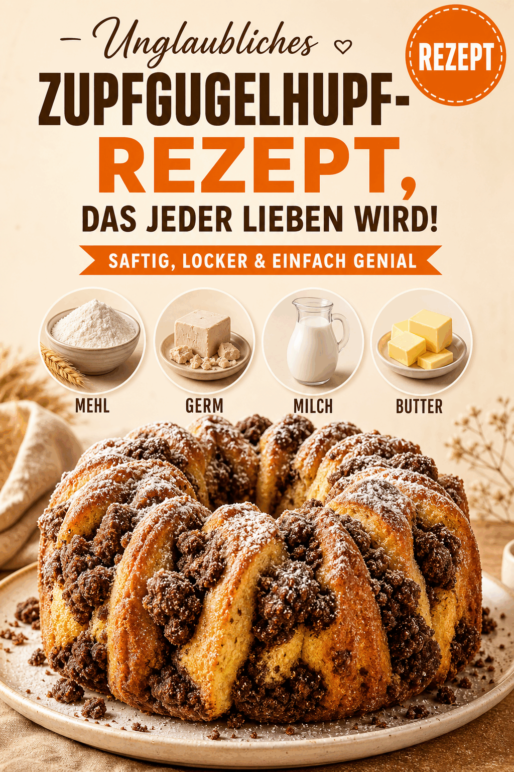 Unglaubliches Zupfgugelhupf-Rezept, das jeder lieben wird!