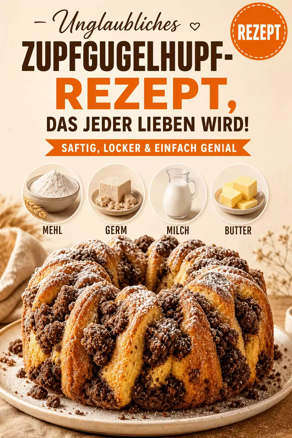 Unglaubliches Zupfgugelhupf-Rezept, das jeder lieben wird!
