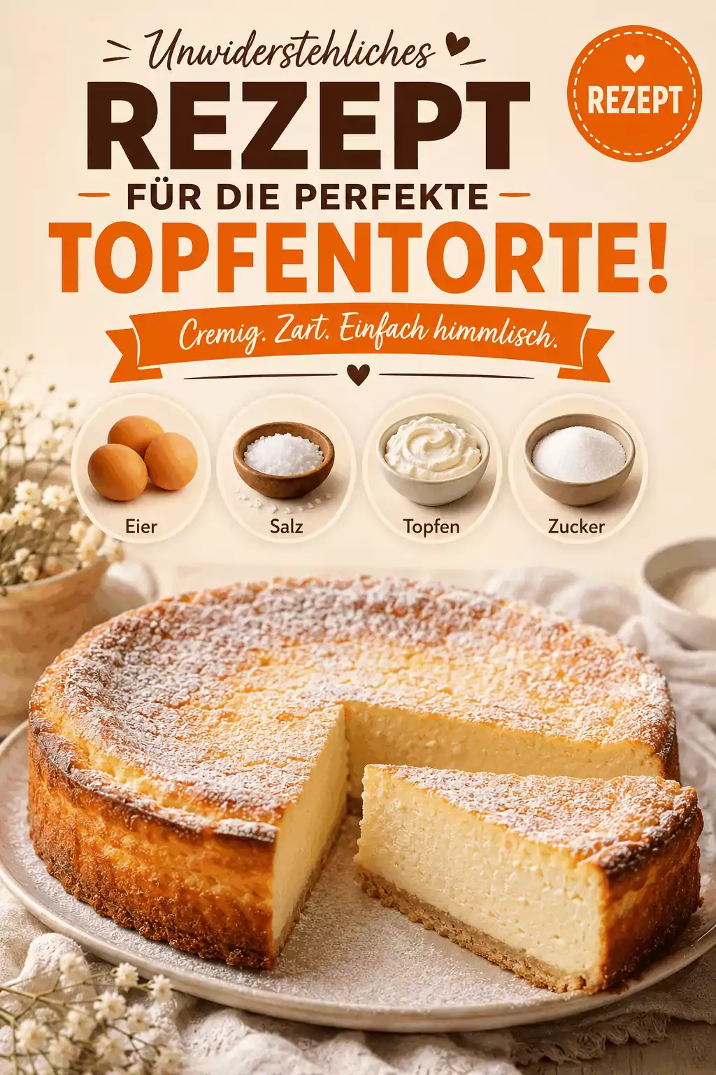 Unwiderstehliches Rezept für die perfekte Topfentorte!