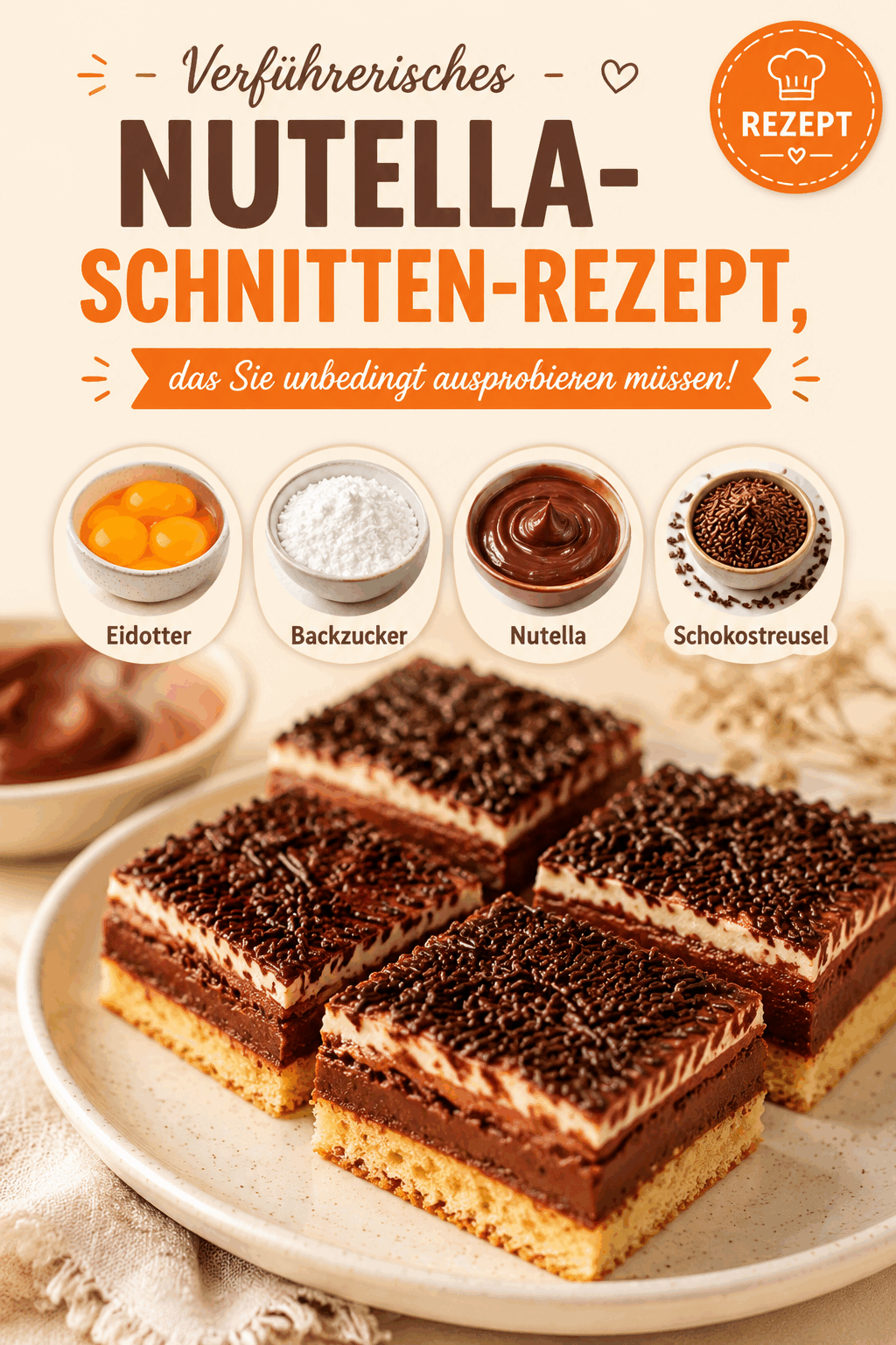 Verführerisches Nutella-Schnitten-Rezept, das Sie unbedingt ausprobieren müssen!