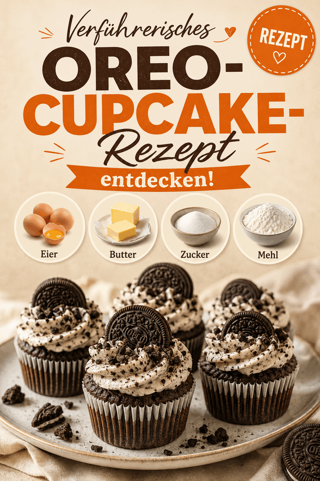Verführerisches Oreo-Cupcake-Rezept entdecken!