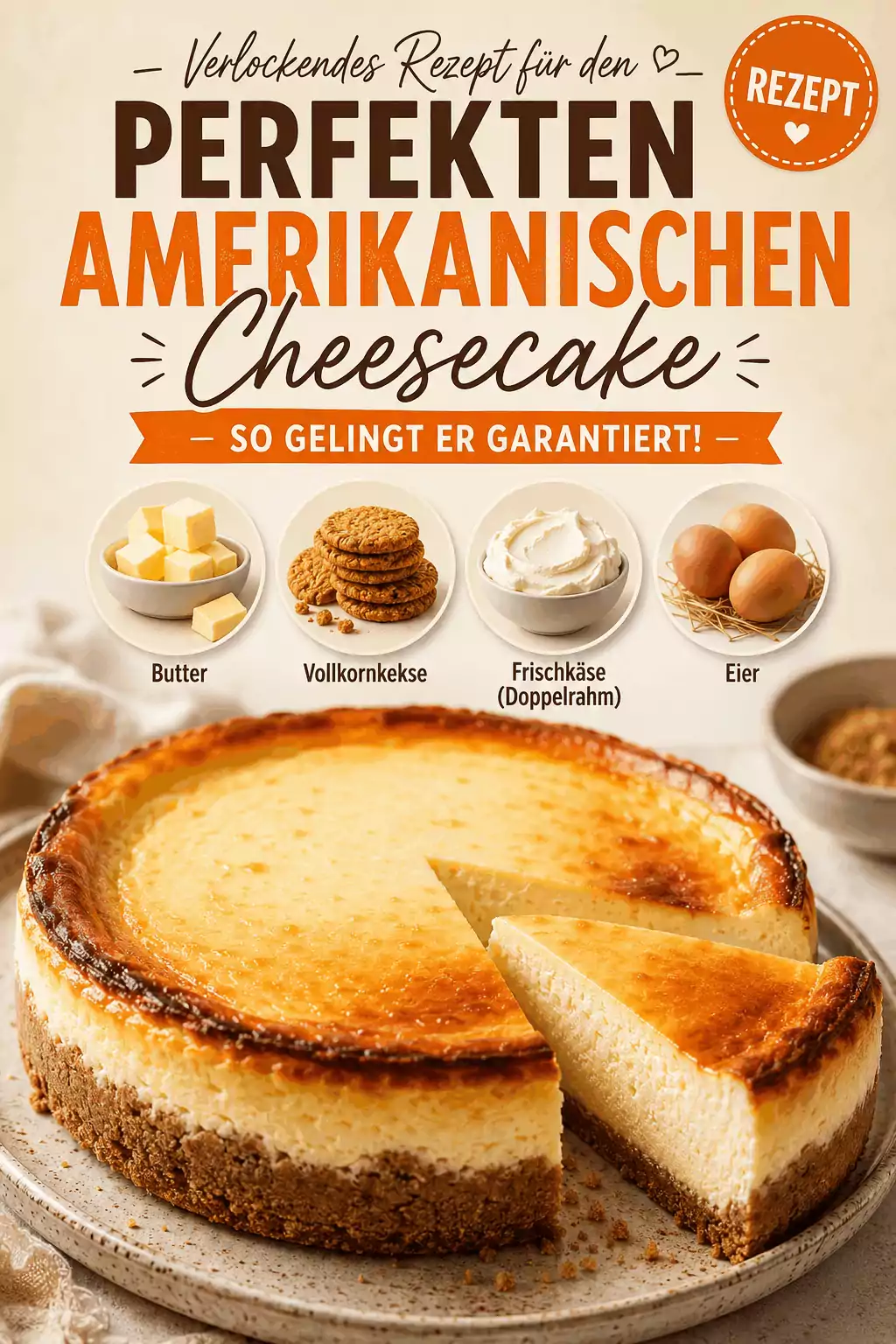 Verlockendes Rezept für den perfekten amerikanischen Cheesecake – So gelingt er garantiert!
