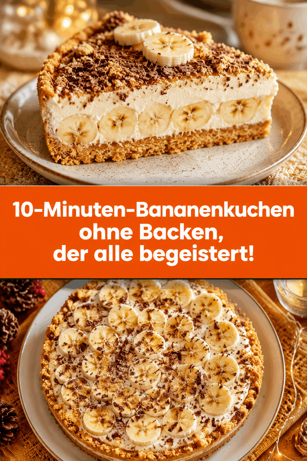 10-Minuten-Bananenkuchen ohne Backen, der alle begeistert!
