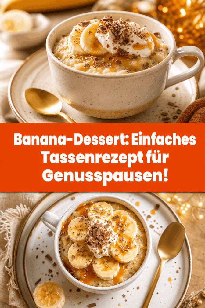 Banana-Dessert: Einfaches Tassenrezept für Genusspausen!