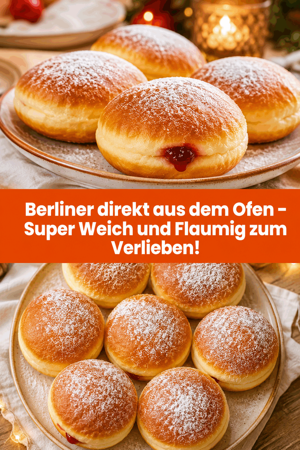Berliner direkt aus dem Ofen - Super Weich und Flaumig zum Verlieben!